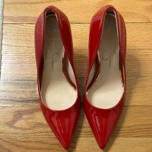 ✨NWOT✨ Jessica Simpson Cassini Glossy Red Heels size 6.5
